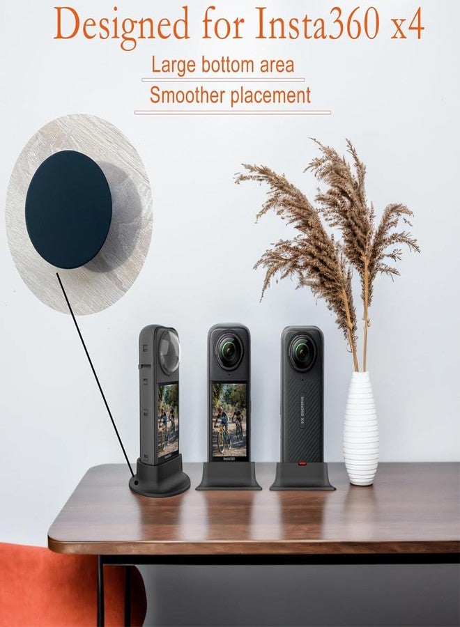 Action Pro Camera Silicone Stand Base Holder Compatible with Insta 360 X4 Action Cameras, Non-Slip Desktop Mount, Base Gimbal Support Adapter - Image 4