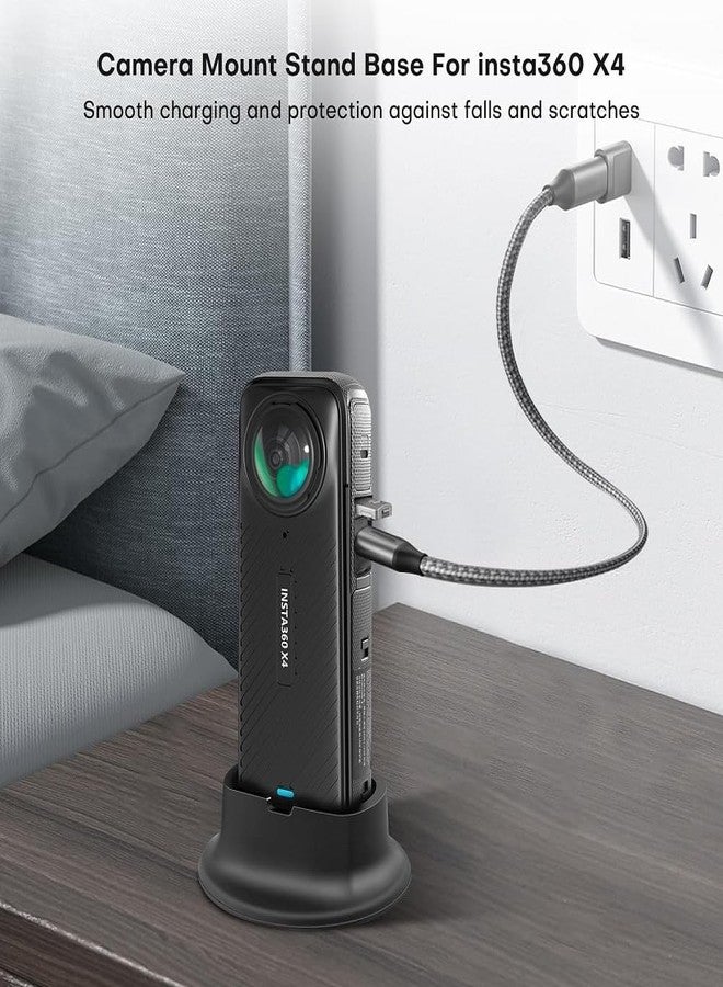 Action Pro Camera Silicone Stand Base Holder Compatible with Insta 360 X4 Action Cameras, Non-Slip Desktop Mount, Base Gimbal Support Adapter - Image 5