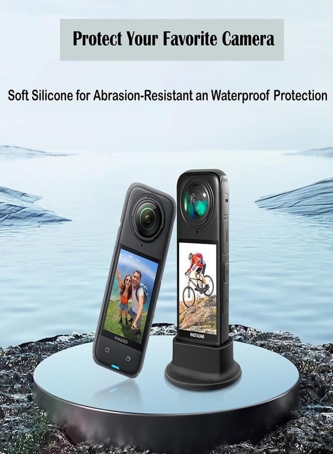 Action Pro Camera Silicone Stand Base Holder Compatible with Insta 360 X4 Action Cameras, Non-Slip Desktop Mount, Base Gimbal Support Adapter - Image 2