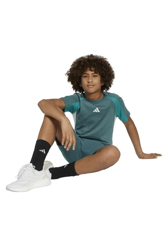 adidas تيشيرت أطفال بأكمام قصيرة أخضر