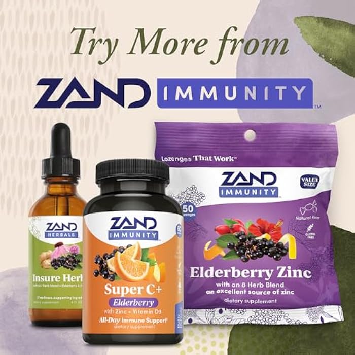 Zand Immunity Super C+ with Elderberry, All Day Immune Support, 1000mg PureWay-C Vitamin C Plus Zinc & Vitamin D-3, Enhanced Absorption, 60 Tablets, 30 Servings - Image 5