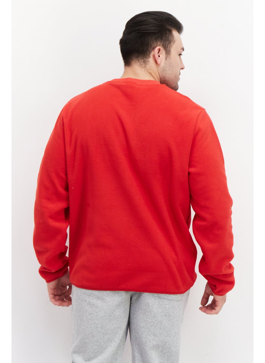 Bel-Air Athletics Men Sportswear Fit Long Sleeve Outdoor Sweatshirts, Red  - Image 2