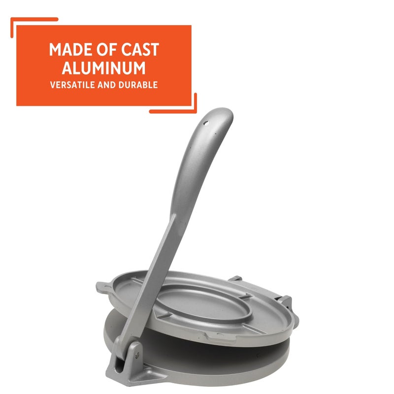 IMUSA USA MEXI-86005 6" Easy to Use Aluminum Tortilla Press, Silver,Gray - Image 3