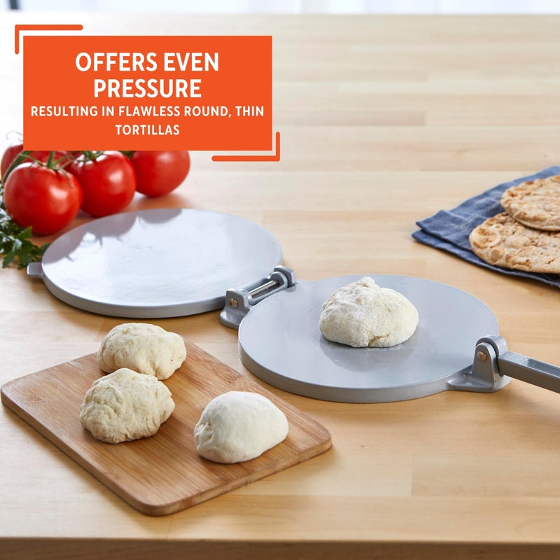 IMUSA USA MEXI-86005 6" Easy to Use Aluminum Tortilla Press, Silver,Gray - Image 5