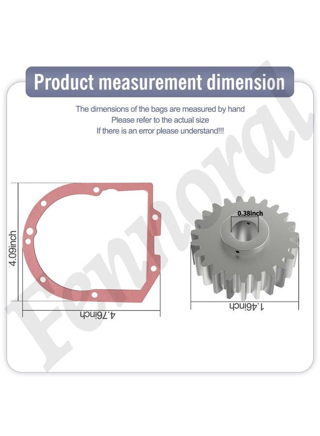Fennoral Upgraded W10112253 Worm Gear w/Food Grade Grease and Gasket for Whirlpool KitchenA-id Mixers Replace 4162897 AP4295669 4161531 WPW10112253 - Image 2