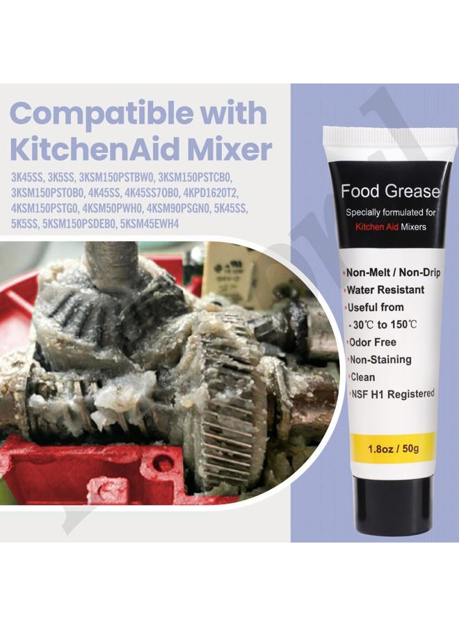 Fennoral Upgraded W10112253 Worm Gear w/Food Grade Grease and Gasket for Whirlpool KitchenA-id Mixers Replace 4162897 AP4295669 4161531 WPW10112253 - Image 4