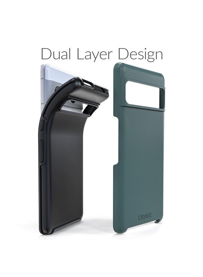 كريف جراب Crave Dual Guard لهاتف Google Pixel 7 Pro، جراب مزدوج الطبقات مقاوم للصدمات لهاتف Google Pixel 7 Pro - أخضر غابي - Image 3
