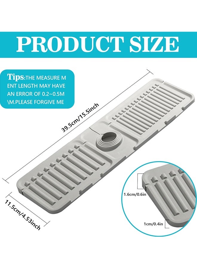 Silicone Faucet Drip Catcher Mat Kitchen Sink Splash Guard Protector Tray For Kitchen Bathroom Stone Sinks - Image 2