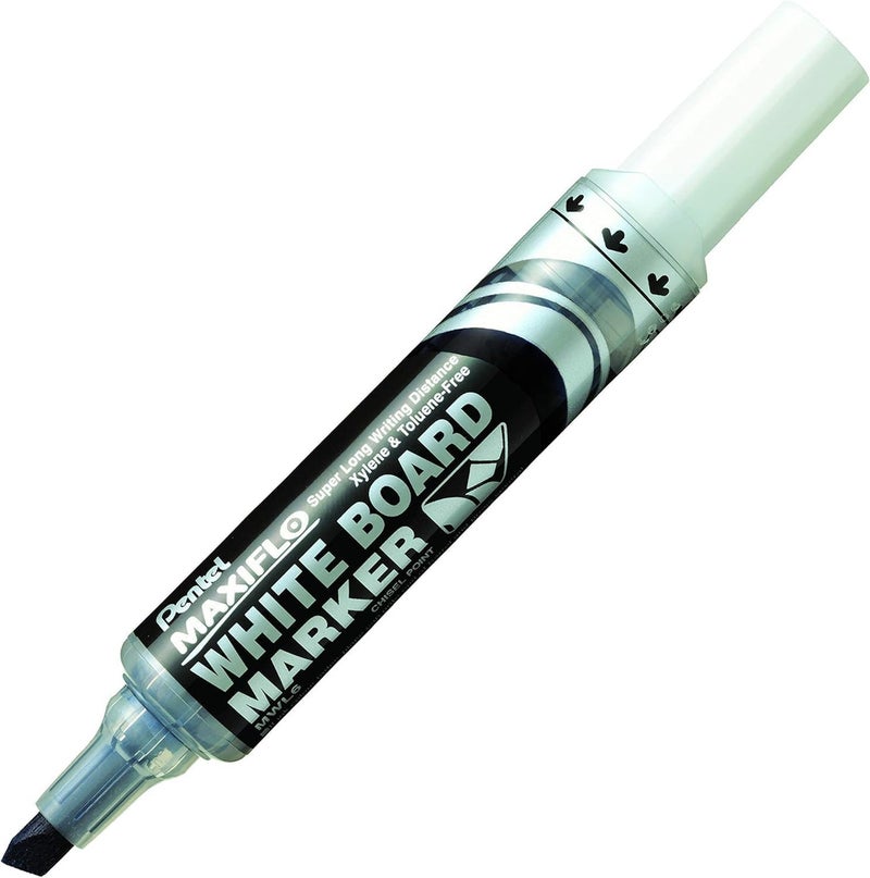 Pentel Maxiflo Medium Chisel Tip Whiteboard Marker - Black