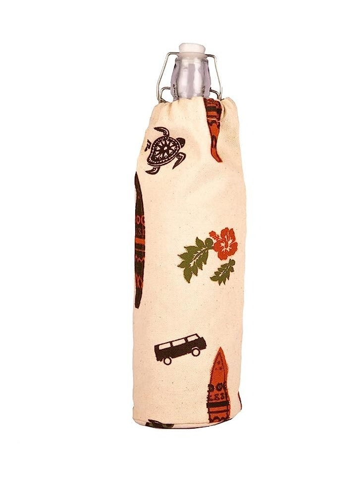 earthsave Earthsave Cotton Premium Water Bottle Pouch-|Canvas Material with Waterproof Lining| For 1 Ltr Bottle  - Image 1