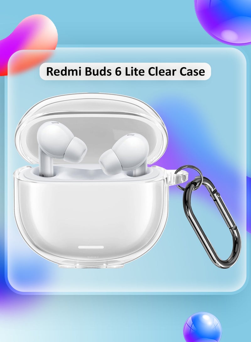 CATANES TPU Protective Cover for Redmi Buds 6 Lite Case - with Lightweight Slim Design and Metal Keychain - Clear - Image 2