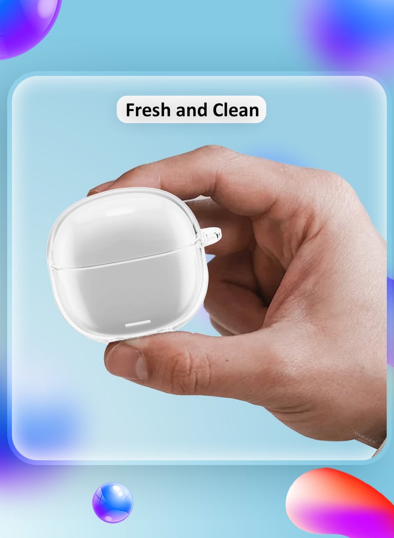 CATANES TPU Protective Cover for Redmi Buds 6 Lite Case - with Lightweight Slim Design and Metal Keychain - Clear - Image 3