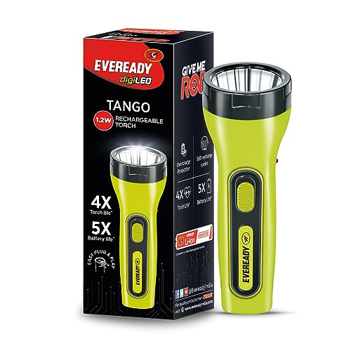 Eveready Tango DL21 Flashlight |1.2 W LED with Overcharge Protection| 3 hrs Charging | Pack of 4 - Image 5