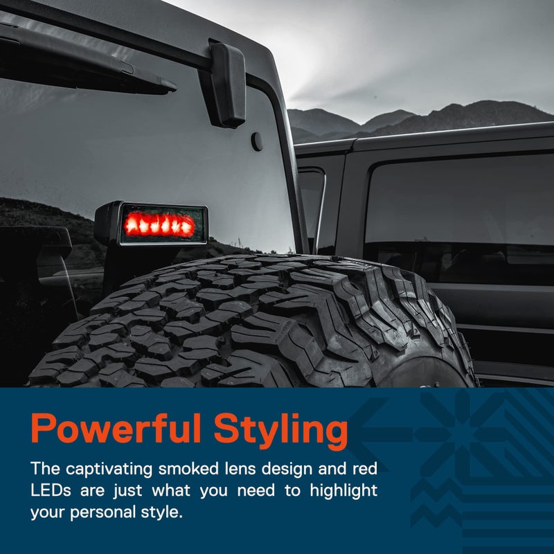 ONLINE LED STORE TRUE MODS Third Brake Light Replacement For Jeep Wrangler JK LED Tail Light [Smoked Lens] 3rd Brake Light Compatible with Jeep Wrangler JK Accessories 2007-2018 - Image 5