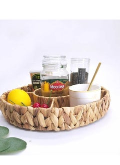 Generic Water Whistle Design Wicker Storage Tray Bread Fruit Food Breakfast Picnic Tray for Kitchen 36cm H  - Image 4
