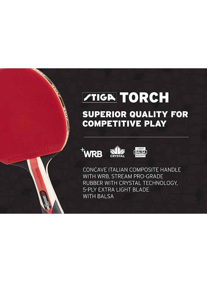 STIGA Torch Table Tennis Racket, Red - Image 2