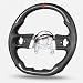 ZIMABLUE Heated Real 3K Carbon Fiber DShaped Steering Wheel for Jeep Wrangler JL JLU 20182026 Gladiator JT 20202026 Perforated Nappa Leather Red Center Stripe Stitching - Image 2