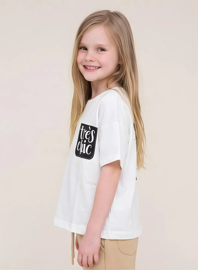 Take Two Girls Oversized Graphic T-Shirt By Juniorloom