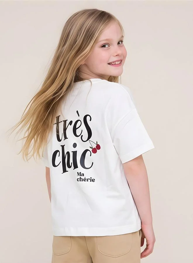 Take Two  Girls Oversized Graphic T-Shirt By Juniorloom for Women | Best Price UAE
