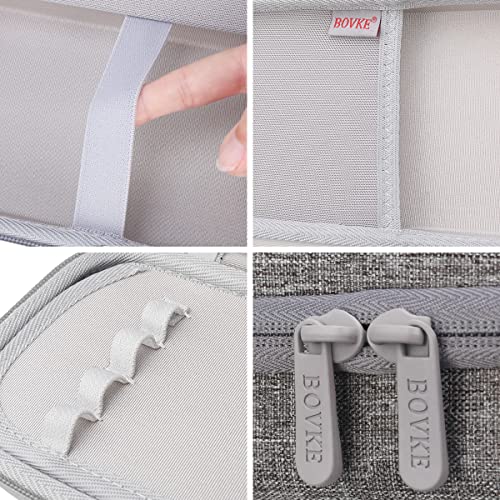 BOVKE Stethoscope Case Compatible with 3M Littmann Cardiology IV Diagnostic, Classic III, Lightweight II S.E, MDF Acoustica Deluxe Stethoscope, Extra Room for Taylor Percussion Hammer, Volcanic Grey - Image 3