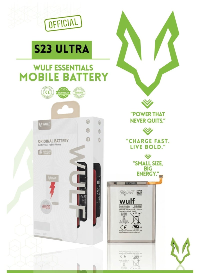 وولف إسينشيالز بطارية WULF المحمولة لهاتف Samsung S23 Ultra - بطارية بديلة عالية السعة - Image 4