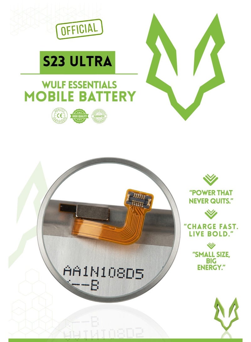 وولف إسينشيالز بطارية WULF المحمولة لهاتف Samsung S23 Ultra - بطارية بديلة عالية السعة - Image 2