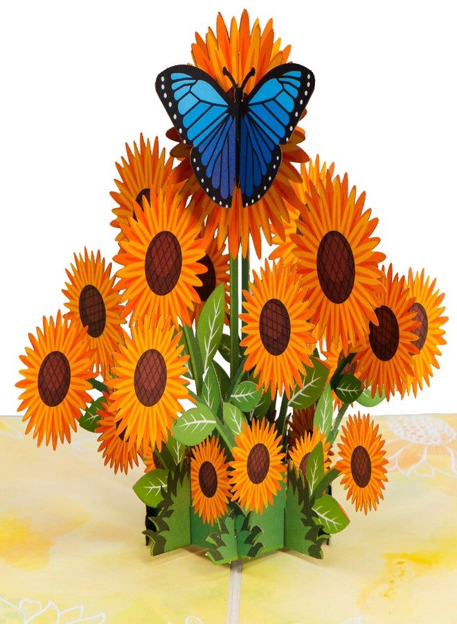 Paper Love 3D Pop Up Sunflower Card, Gift for Birthday, Wedding, Anniversary, Thank You, Get Well, Valentines Day, Mothers Day & All Occasions, 5" x 7" Includes Envelope and Note Tag - Image 1