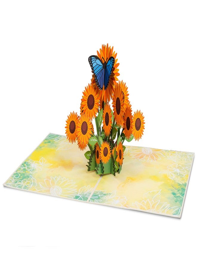 Paper Love 3D Pop Up Sunflower Card, Gift for Birthday, Wedding, Anniversary, Thank You, Get Well, Valentines Day, Mothers Day & All Occasions, 5" x 7" Includes Envelope and Note Tag - Image 4