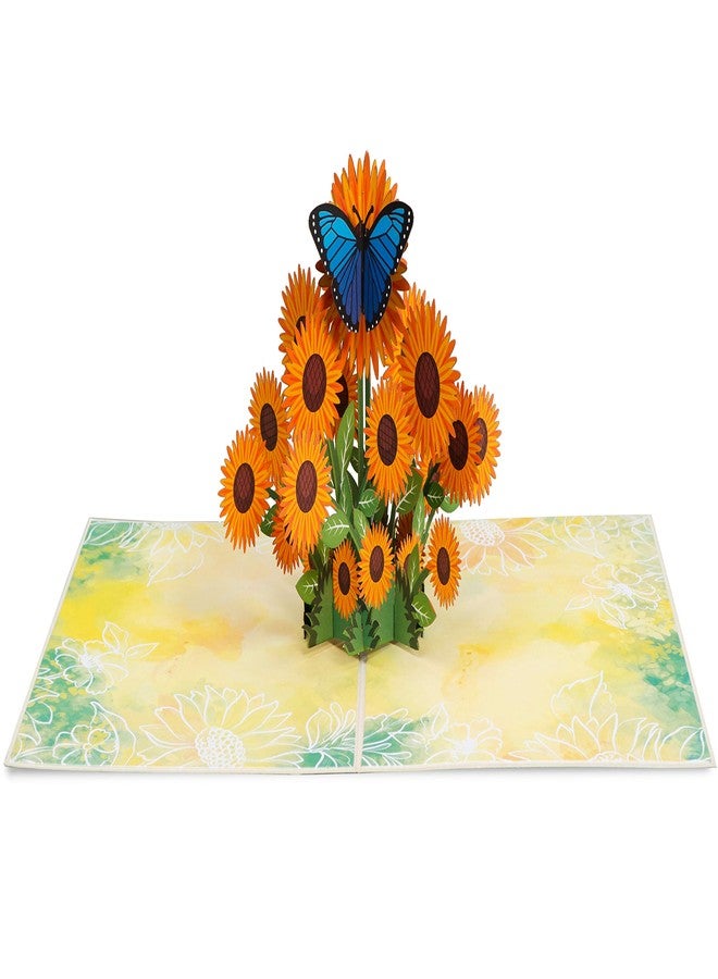 Paper Love 3D Pop Up Sunflower Card, Gift for Birthday, Wedding, Anniversary, Thank You, Get Well, Valentines Day, Mothers Day & All Occasions, 5" x 7" Includes Envelope and Note Tag - Image 3