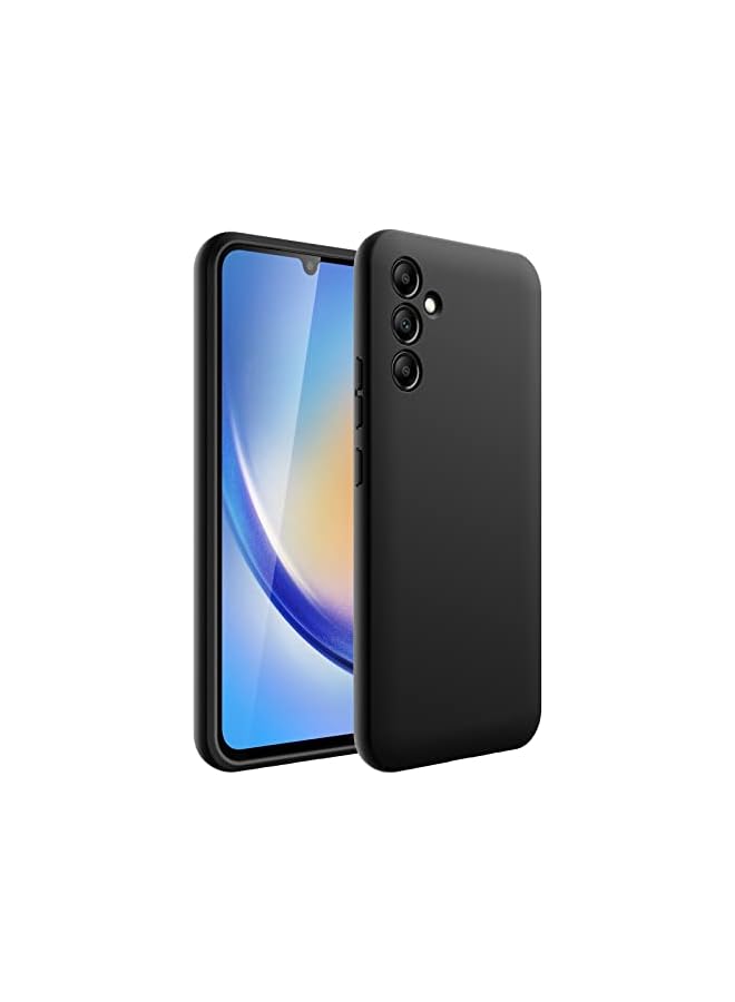 Jetech Matte Case for Samsung Galaxy A34 6.6-Inch, Frosted Translucent Back Protective Slim Phone Cover, Anti-Fingerprints (Black) - Image 1