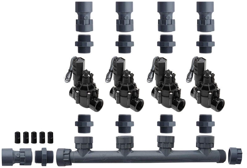 SPW Rain Bird 100DVF Dura Manifold Valve Kit With Flow Control - Slip 100DVF-NPT (4 zone) - Image 1