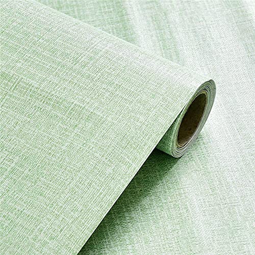 wolpin Wall Stickers Wallpaper Green Wood Grain (45 x 1000 CM) | Look Modern Living Room Embossed Self Adhesive | DIY Home Décor Wallpaper Roll - Green - Image 2