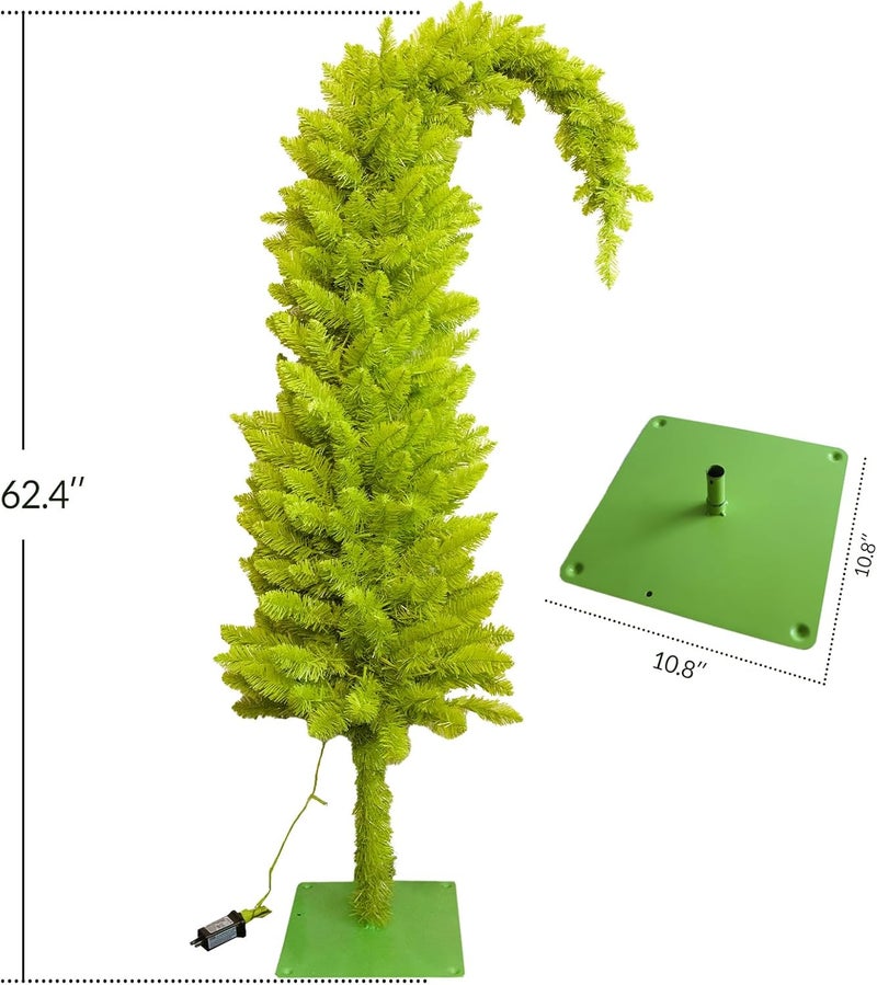 ORIENTAL CHERRY Whimsical Christmas Tree - Christmas Decorations - 6ft Pre-Lit Artificial Tree with Timer Remote Control 150 LED Lights - Xmas Holiday Decor for Indoor Home Living Room Office - Image 2