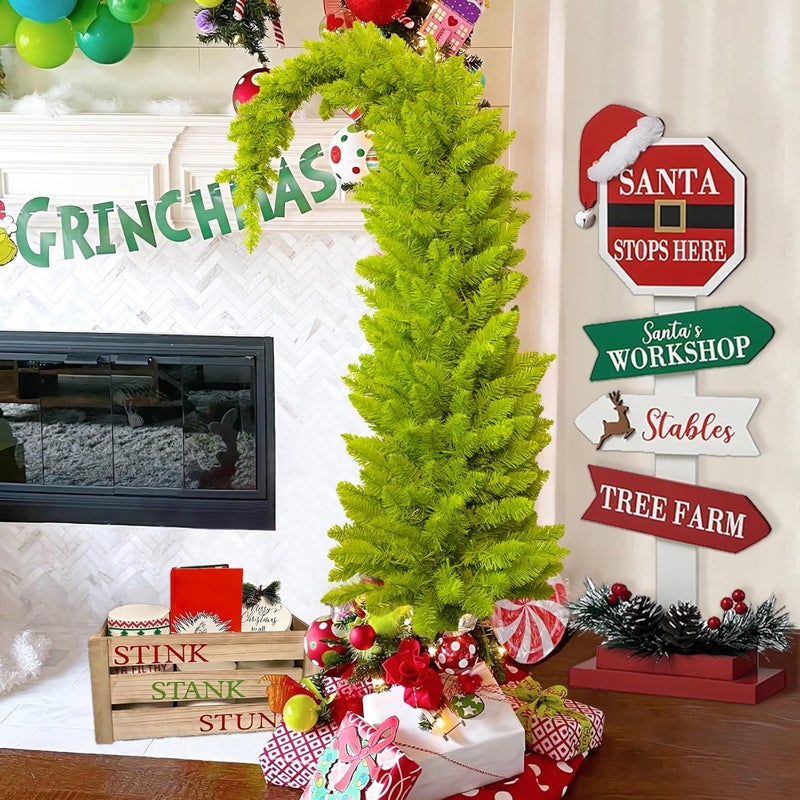 ORIENTAL CHERRY Whimsical Christmas Tree - Christmas Decorations - 6ft Pre-Lit Artificial Tree with Timer Remote Control 150 LED Lights - Xmas Holiday Decor for Indoor Home Living Room Office - Image 5