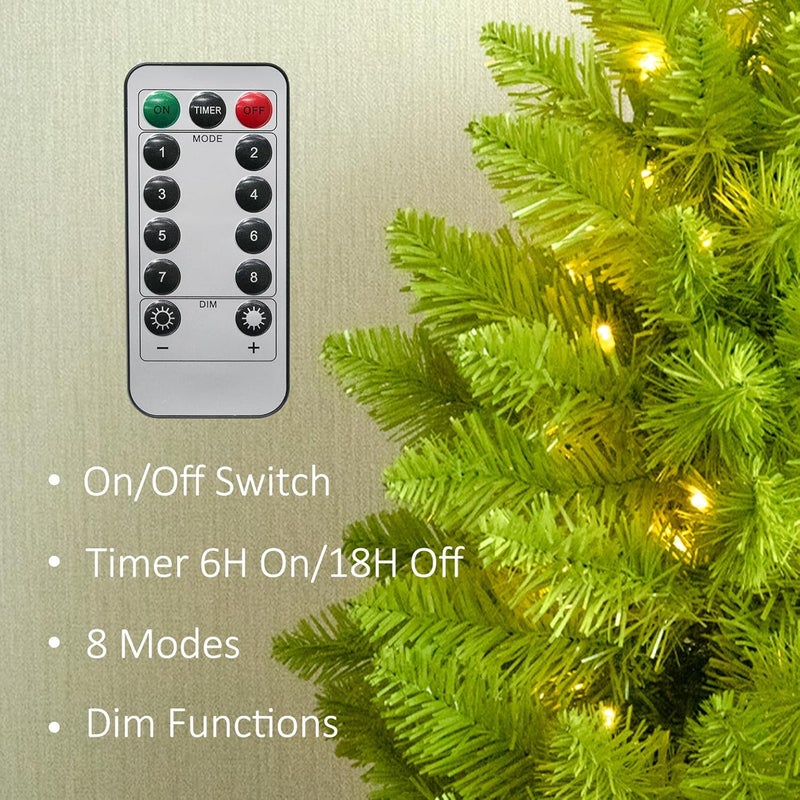 ORIENTAL CHERRY Whimsical Christmas Tree - Christmas Decorations - 6ft Pre-Lit Artificial Tree with Timer Remote Control 150 LED Lights - Xmas Holiday Decor for Indoor Home Living Room Office - Image 4