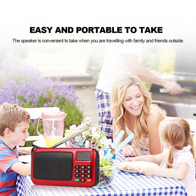 راديو رقمي إف إم Rolton W405 - مكبر صوت كمبيوتر محمول بهاتف USB سلكي - مستقبل ستيريو عالي الجودة HiFi مع مصباح يدوي وشاشة LED يدعم تشغيل موسيقى TF - Image 5
