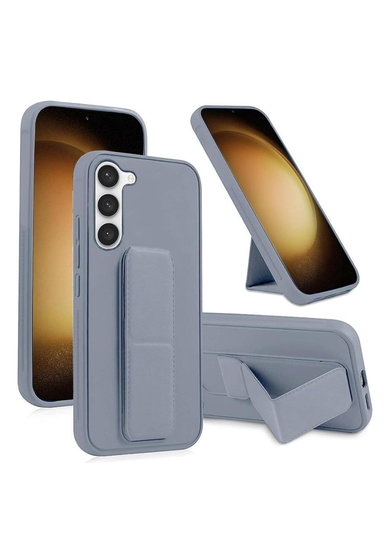 BORTONY Samsung Galaxy A35 5G Back Stand Case Cover Scratch Resistance Matte Finish Case Soft Silicone Horizontal & Vertical Kickstand Cover Wrist Strap Full protection Case for Samsung Galaxy A35 5G - Image 1