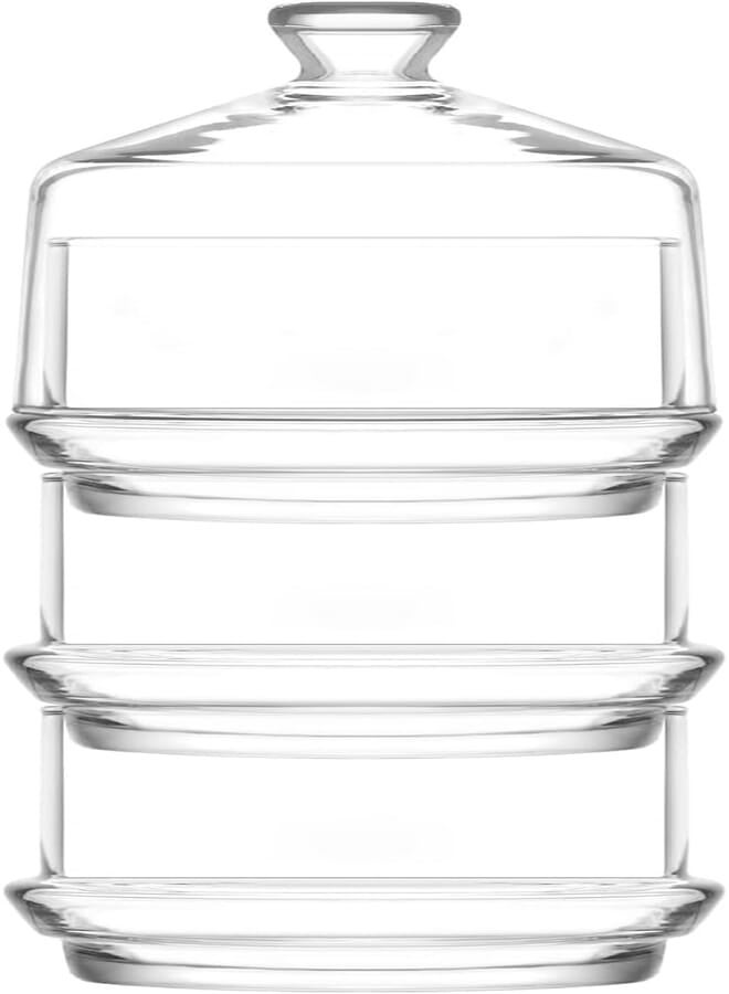 LAV Sugar Bowl -Sukkarih Berry / 1 Pc/Glass Candy Box With Airtight Cover / 260 cc - 8.75 Oz/Elegant design, Trusted Brand, Attractive shape of Cookies, Candies