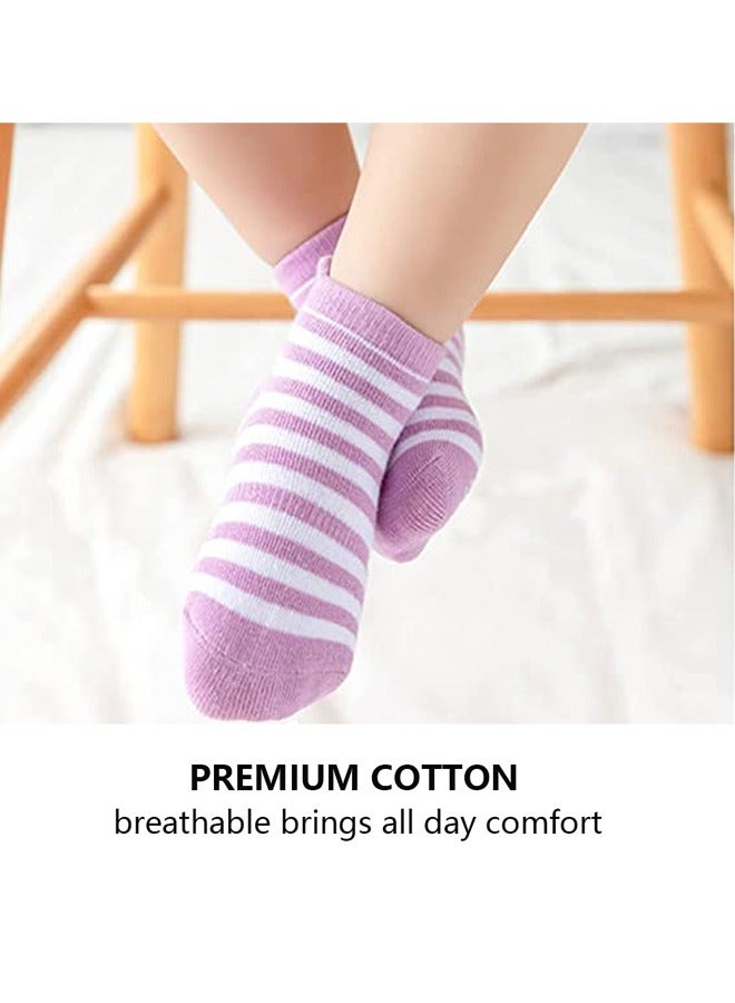 6 Pairs Non Slip Toddler Socks Cotton Infant Baby Kids Grip Socks for Boy Girls Anti Skid Ankle Socks - Image 3