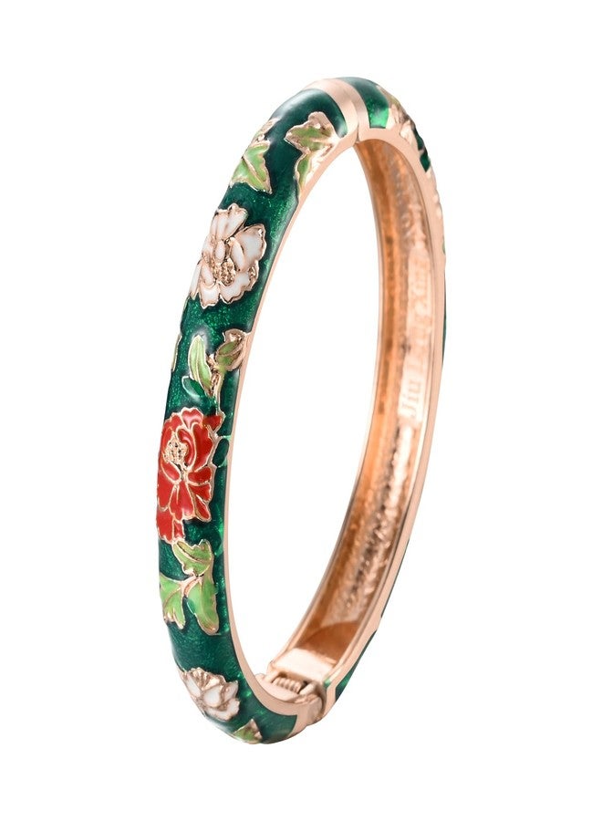 wynameleri UJOY Bracelet Bangles for Women Stylish Green Flowers Shape in Gift Box - Image 1