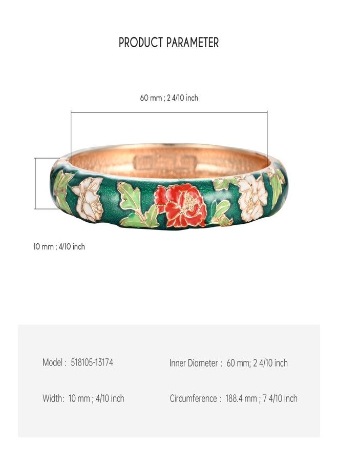 wynameleri UJOY Bracelet Bangles for Women Stylish Green Flowers Shape in Gift Box - Image 2