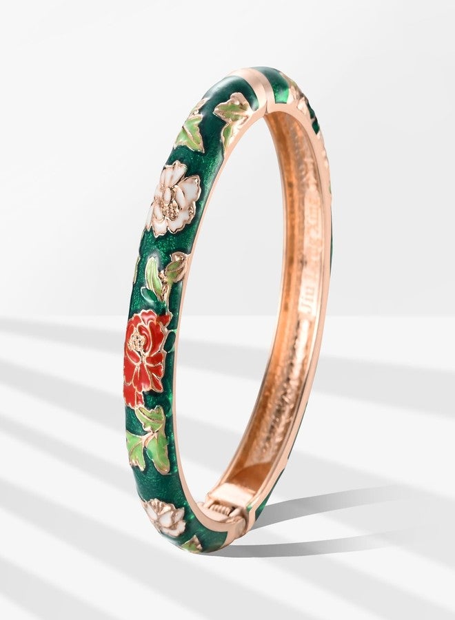 wynameleri UJOY Bracelet Bangles for Women Stylish Green Flowers Shape in Gift Box - Image 4