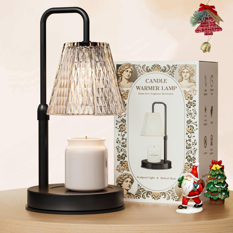 GVY Candle Warmer Lamp with Timer â€“ Dimmable Wax Warmer for Vintage Room Decor, Height Adjustable Candle Lamp for Mom, Birthday Gifts for Women,House Warming Gifts for New Home Decor with 2 Bulbs - Image 1