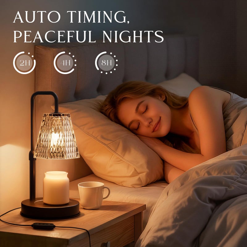 GVY Candle Warmer Lamp with Timer â€“ Dimmable Wax Warmer for Vintage Room Decor, Height Adjustable Candle Lamp for Mom, Birthday Gifts for Women,House Warming Gifts for New Home Decor with 2 Bulbs - Image 5