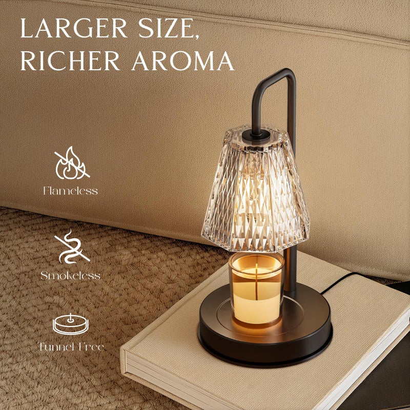 GVY Candle Warmer Lamp with Timer â€“ Dimmable Wax Warmer for Vintage Room Decor, Height Adjustable Candle Lamp for Mom, Birthday Gifts for Women,House Warming Gifts for New Home Decor with 2 Bulbs - Image 4