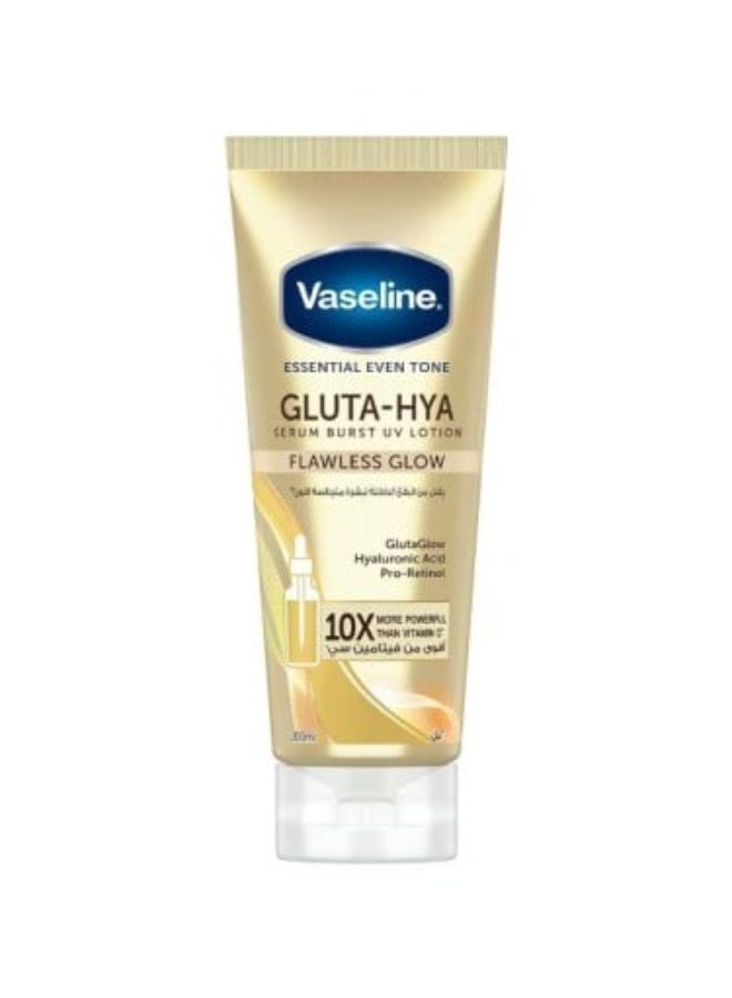Vaseline Gluta-Hya Serum Burst UV Lotion, Essential Even Tone Flawless Glow, 200ml