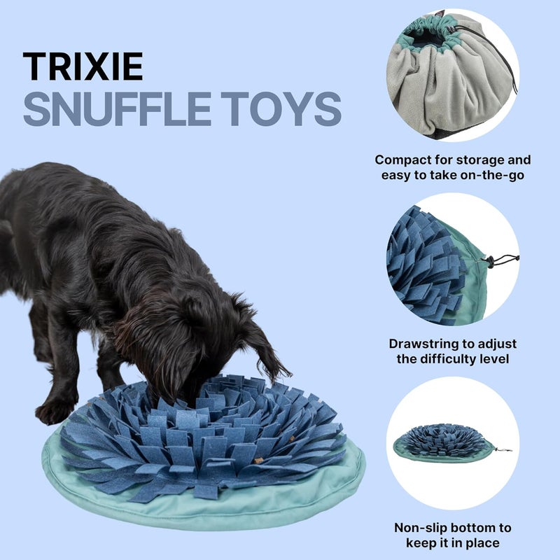 TRIXIE Snuffle  Seek Bowl Adjustable Snuffle Mat for Dogs Interactive Slow Feeder Level 1 Enrichment Puzzle for Dogs  Cats - Image 4