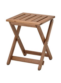 Zaboon Stool, outdoor, foldable/light brown stained, 37x45 cm  - Image 1
