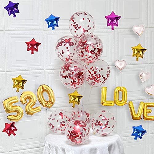 Crackles HD Pre Filled Confetti Balloons for Party Decorations Toy Balloons for Birthday Anniversary Baby Shower Bachelorette Party Decoration (Pack of 10) (Red Confetti), Large (P-RCONFETTI-30-IP) - Image 5