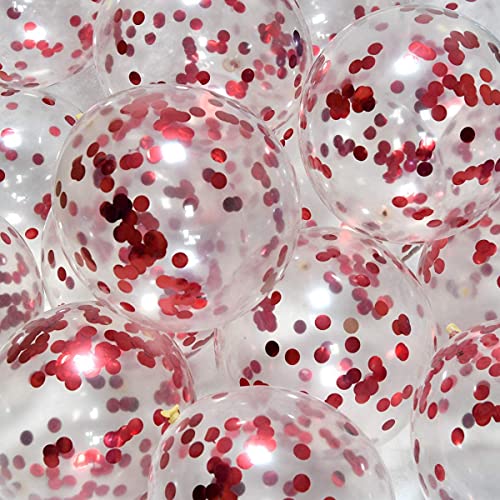 Crackles HD Pre Filled Confetti Balloons for Party Decorations Toy Balloons for Birthday Anniversary Baby Shower Bachelorette Party Decoration (Pack of 10) (Red Confetti), Large (P-RCONFETTI-30-IP) - Image 4